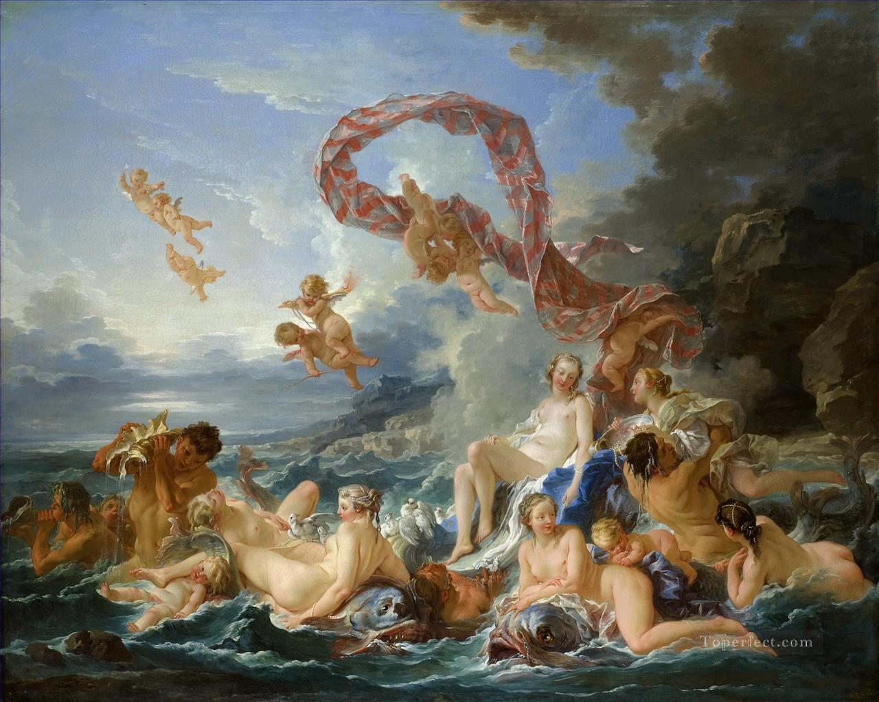 The Birth and Triumph of Venus Francois Boucher Classic nude Oil Paintings
